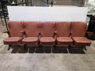 Vintage 5-Seat Movie Theatre Row Unit