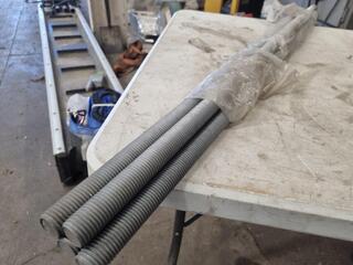 4x Galvanized Threaded Rods, 1000mm x 24mm dia
