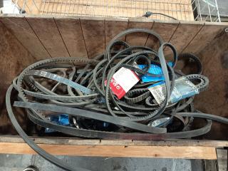 Crate of Assorted Drive Belts