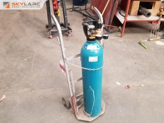 Argon Gas Bottle on Trolley