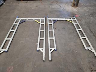 2 Oldfields Aluminium Scaffolding Tower Frames - 1.3m Metre Wide