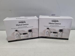 L'Oreal Metal Detox Hair Products, 2x Kits