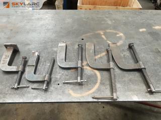 5 x Modified Plate Steel Clamps