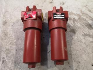 2x Hydac Inline Hydraulic Pressure Filter Housings