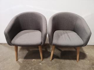 2x Stylish Office Reception Chairs