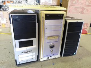 3x Desktop Computer Tower Systems