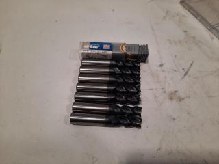 8 x Iscar EC-B3 12 26C12E73 Flatnose Endmills