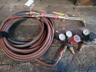 Oxy Acetylene Welding Torch w/ Hose and Regulators