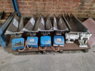 5x Assorted Vibrating Feed Conveyors