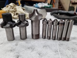 9x Assorted Corner Rounding End Mills