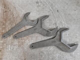 3x Aluminium Large Size Wrenches