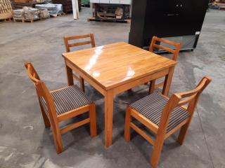 Stylish Macrocarpa Cafe Table and Chairs Set