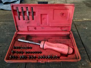 Snap-On Ratcheting Magnetic Screwdriver Set