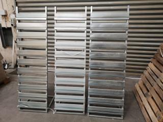 3x Steel Retail Display Racks for Tiles, Artwork, or Similar