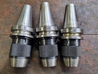 3x BT40 Tool Holders w/ 13mm Keyless Drill Chucks