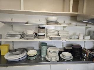 Huge Lot of Plates, Kitchenware Etc