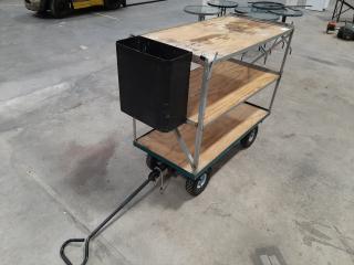 Mobile 3 Shelf Workshop Trolley