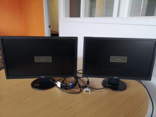 2x Acer 20-Inch LCD Computer Monitors