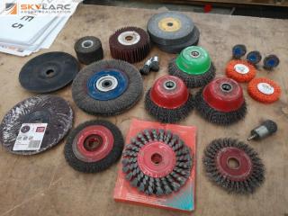 18x Assorted Metal Grinding & Sanding Brush Flap Wheels, Disks, & More