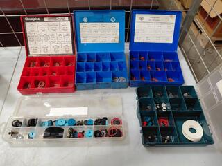 Assorted Fibre and Rubber Washer Kits in Cases