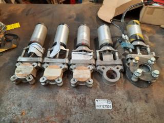 Set of 5 Keystone Knife Gate Valves