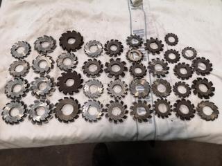 38x Assorted Gear Mill Cutters