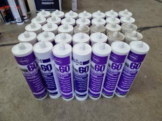 33x Admil Professional Prosil 60 Premium Glazing Silicones