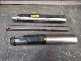 3 Large Lathe Boring Bars