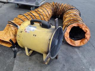 Kool 300mm Industrial Axial Flow Fan w/ Flexible Ducting Tube