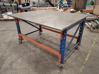 Steel Workbench on Castors
