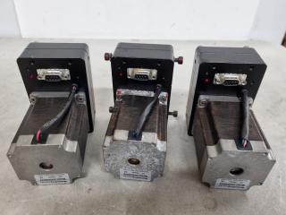 3x MotionKing 2-Phase Stepper Motors w/Attachments