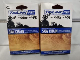 2x TriLink Pro Replacement Chain Saw Chains, 3/8" 050-48