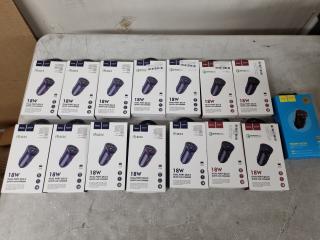 15x USB Car Chargers, Bulk Lot