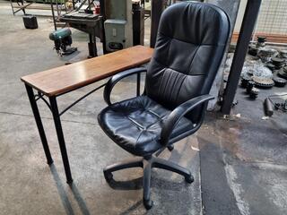 Office Desk Chair w/ Side Table