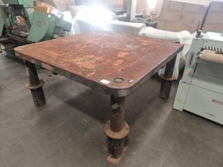 Large Heavy Cast Engineering Table