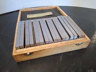 Metal Parallel Bars Set in Wooden Case