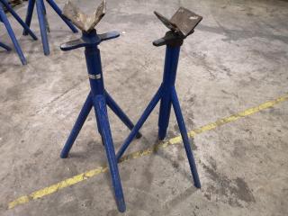 2x Heavy Duty Workshop Material Support Stands