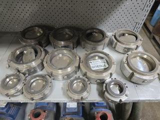 12 x Stainless Butterfly Valves