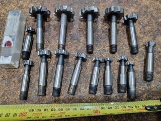 15x Assorted T-Slot & Dovetail Milling Cutters