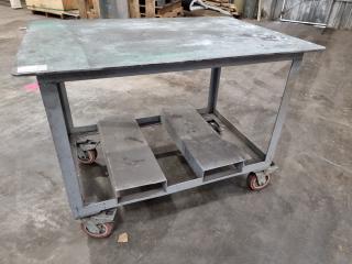 Heavy Duty Workshop Steel Table Trolley