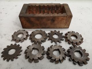 8x Assorted Involute Gear Mill Cutters