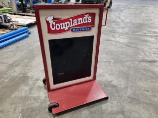 Heavy Steel Mobile Sidewalk Retail Sign Frame