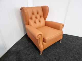 English Style Wingback Chair  - Leather