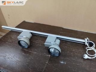 2x Compass Spot Commercial Grade Ceiling Track Lights w/ Track by Antares