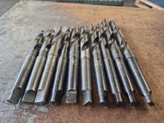 10 Assorted Morse Taper (MT2) Shank Drills