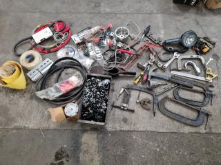 Assorted Tools, Fastening Hardware, Castors, & More