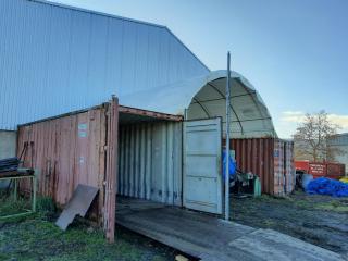 2 x 20FT Shipping Containers and Container Shelter Canopy