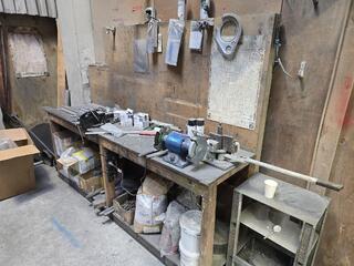 Workbench with Bar Bender, Vice and Grinder