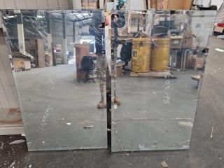 2x Beveled Edge Wall Mirrors