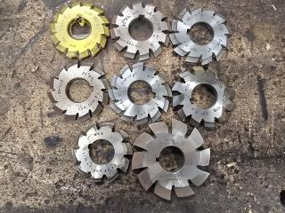 8 x Involute Gear Cutters 